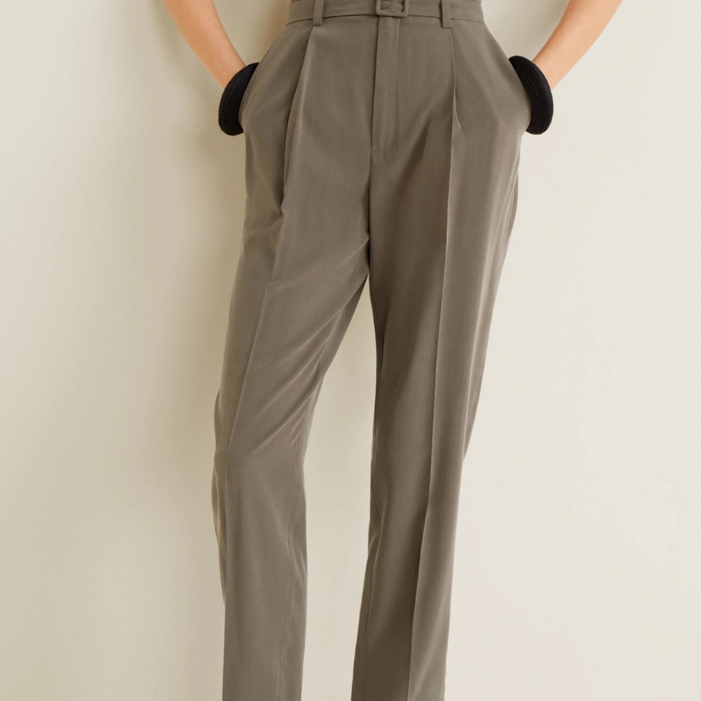 Mango high waist tapered pant